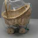Abaodam Mini Rattan Doll Stroller Miniature Rattan Baskets with Handles for Home Office Table Party Favors Crafts Decoration