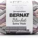 Bernat Blanket Extra Thick Lunar Purple Yarn - 1 Pack of 21.12oz/598.74g - 100% Polyester - #7 Jumbo - 72 Yards for Knitting, Crocheting, Crafts & Amigurumi