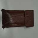 LEATHER VILLAGE Carbon Fiber Genuine Leather Phone Holster with Belt Clip - Compatible with iPhone 16, 16 Pro, 15, 15 Pro, 14, 14 Pro, 13, 13 Pro, 12, 12 Pro, 11, Galaxy S25, S24, S23 - Brown - M