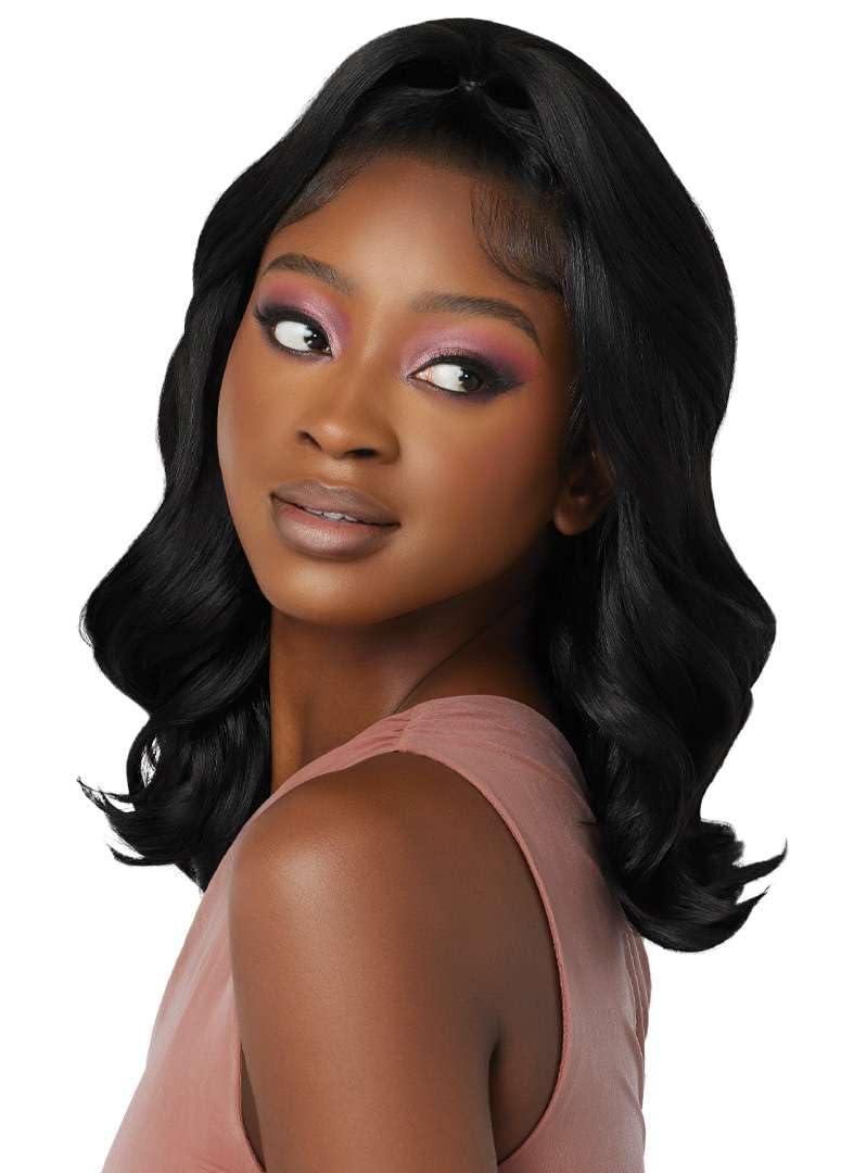Outre Lace Front Wig - Perfect Hair Line 13X4 - Jeannie (OFF BLACK 1B)