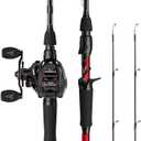 KastKing Royale Legend II Casting Fishing Combos, 6'6'' M Twin Tips Rod, Left Handed