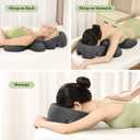 Prone Massage Pillow, a Chest and face Support Sleep Pillow, is Suitable for Massage, SPA and Sleep. Face Down for Eye Surgery After Surgery for Sleeping (Dark Grey)