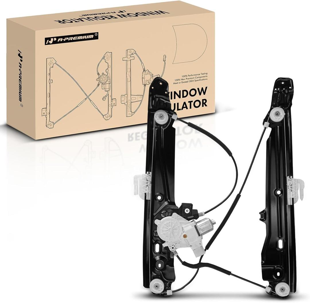 A-Premium Power Window Regulator with Motor Compatible with BMW F10 Series 528i, 528i xDrive, 535d, 535d xDrive, 535i, 535i xDrive, 550i, 550i xDrive, ActiveHybrid 5, M5, Front Right Passenger Side