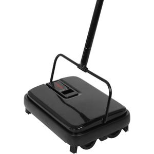 Eyliden Carpet Sweeper, Mini Size Lightweight Hand Push - No Noise, Non-Electric, Easy Manual Sweeping Only for Carpet Cleaning (Black)