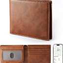 ESR Geo Wallet with Find My, RFID Blocking, Wallet for Men, Wallet Tracker(iOS 14.5 Above Only), Holds 9 Cards and 15 Bills, Replacement for AirTag Wallet, Slim Bifold Card Holder, Aged Leather