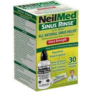 NeilMed Sinus Rinse Extra Strength Hypertonic Kit with 30 Premixed Packets