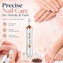 Professional Nail Drill Kit, Electric Nail File for Seniors & Thick Toenails, Nail Drill Professional, Nail Files and Buffers, Drill Nails Machine with 5-Speed Adjustable, 9 Replaceable Heads