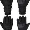 SATINIOR 2 Pairs Kids Waterproof Winter Snow Gloves Ski Gloves for Boy Girl Outdoor Warm Thickening Snowboar (3-6 Years, Fresh Black)