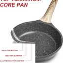 Caannasweis Nonstick Granite Frying Pan Skillet, Non Stick Omelette Fry Pans, Omelet Egg Pan, Stone Cookware Chef's Pan, Induction Compatible, PFOA Free (Gray, 9.5 Inch)