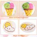 Magic 3D Foam Texture Painting Kit,Magic Puffy Paint,3D Drawing Canvas Sponge,DIY Bubble Drawing Pens Art Supplies,10Pcs Puffy Paint Paper (Round)