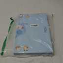 Roshtia 30 Pcs Disposable Cat Litter Box Foldable Paper Kitty Litter Tray 13.8 x 10 x 2 Inch Portable Kitten Litter Box Low Entry Waterproof Lightweight Cardboard Litter Tray (Blue Meow)