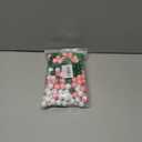 200pcs Colorful Wooden Beads 16mm Hot Summer Wood Beads for DIY Crafts Garland Home Party (greenpink)