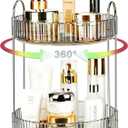 360 Rotating Makeup Organizer, 2 Tier Lazy Susan Bathroom Counter Organizer, Skincare Organizers, Spinning Perfume Organizer & Vanity Organizer Countertop (Classic Grey, 2 Tier)
