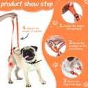 Mixweer 2 Pcs Dog Support Harness for Back Legs Dog Rear Lifting Sling Aid with Handle and Shoulder Strap Hind Leg Support for Pet Mobility Helps Puppy with Poor Stability Joint Injuries(Orange)