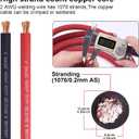 iGreely 2 AWG Gauge Wire 10 Feet Black + 10 Feet Red Welding Battery Pure Copper Ultra Flexible Cable + 5pcs of 5/16" & 5pcs 3/8" Copper Cable Lugs Terminal Connectors+Heat Shrink Tubing