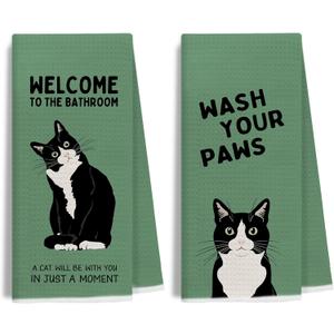 IWGDNJS Funny Bathroom Hand Towels, Cat Bathroom Decor