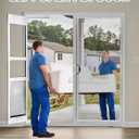 96" Extra Large Dog Door for Sliding Glass Door - XL Doggy Door for Sliding Door Dog Door Insert - Left Open from Inside