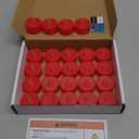 LANKER 24 Pack LED Tea Lights Candles, Flickering Red Flameless Tealights, Long Lasting Battery Operated Fake Candles, Decoration for Wedding, Halloween and Christmas (Red - 24pcs)