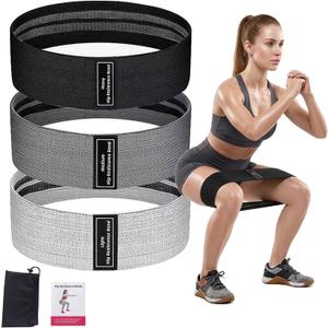 Resistance Bands Set of 3, Light Medium Heavy Exercise Workout Bands for Women Men, Strength Training Elastic Bands for Home Gym, Fitness Pilates Equipment