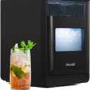 Newair Nugget Ice Maker Countertop, 44 lbs in 24 Hours Ice Machine Nugget, Self Cleaning Ice Maker in Black Stainless Steel, Perfect for Home Bar, Kitchen Countertop, RV, Home Office