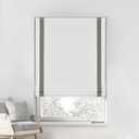 LazBlinds No Drill Cordless Roman Shades, 29'' W x 64'' H, White-Grey Easy to Install, Light Blocking & Heat Insulating, Perfect for Bedrooms & Kids' Rooms