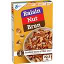 Raisin Nut Bran Cereal, High Fiber Cereal, Made with Whole Grain, 20.8 oz (EXP 05/15/27)