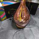 Porseme 280ml Essential Oil Diffuser, 3D Glass Aromatherapy Diffusor, Ultrasonic Cool Mist BPA Free Aroma Humidifier with Timer and Color Changing Function, Waterless Shut-Off for Home Office Room