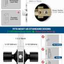 HIDALIFE Door Knob with Keypad, Door Knob with Lock, Keyless Entry Door Lock with Code for Front Door Garage Home Apartment, Matte Black