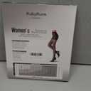 2 Pack Sheer Tights for Women, Control Top Pantyhose, 15 Denier, run resistant black sheer tights reinforced toe (Large)