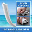5 Pack 4 ft Dock Bumpers P Type PVC Profile Dock Edging 2 Roll DIY Reflective Tape White Boat Guard Fender for Straight Edge and Side Piling Pier Protection