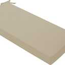Favoyard Outdoor Bench Cushion 42 x 18 Inch Waterproof Patio Furniture Cushions 3-Year Color Fastness Garden Sofa Settee Couch Swing Pads with Handle and Attach Ties, Beige