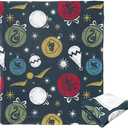 Northwest Warner Bros. Harry Potter House Ornaments Silk Touch Throw Blanket, Cozy for All Seasons, Lightweight for Couch, Sofa, Boys Girls Bedding, 50x60 Inches