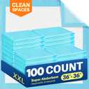 100 Count Disposable Bed Pads for Adult 36" x 36", Chucks Pads Underpads Bed Liner for Incontinence, Extra Large Puppy Pads / Dog Pee Pads / Wee Wee Pads for Training, XL, 45 Count