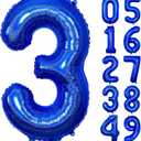 Navy Blue 3 Balloon,40 Inch Number 3 Balloon Large Foil Mylar 3 Balloon Number for Birthday Party Anniversary Decorations