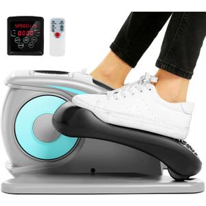 ANCHEER Under Desk Elliptical,Electric Ellipse Leg Exerciser While Sitting for Seniors, Hyper-Smooth Maganetic System Seated Pedal Exerciser with Remote Control for Home Office,100% Pre-Assambled