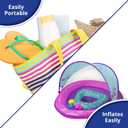 SwimSchool Infant Baby Pool Floats, Free Swimming, Super Buoyant Ages 6-24 Months Multiple Colors/Styles Adjustable Canopies and Seats, Splash & Play Baby Floaties