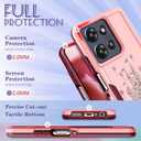 for Moto G Power 2025 Case - for Motorola Moto G Play 2025 Case Women Cute Girls Girly Aesthetic Unique Design Flowers Castle Heavy Duty Protective Shockproof Military Grade Phone Cover