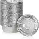 200 Pack 4" Round Tart Pie Foil Pans Disposable Pans Aluminum Foil Tart & Pie Tins Pans for Baking,Cooking,Storage or Reheating