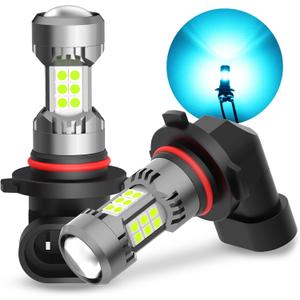PHINLION 9006 LED Fog Light Bulbs Ice Blue, 3200 Lumens Super Bright 3030 30-SMD 9006 HB4 Fog Lights, Non-Polarity, Pack of 2