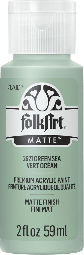 FolkArt Acrylic Paint in Assorted Colors (2 oz), 2621, Green Sea, 2 Fl Oz