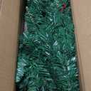 4.5ft Pre-Lit Hinged Fir Pencil Christmas Tree 150 Multicolor Light