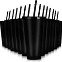 Hxezoc 16-Piece Reusable Cups with Lids and Straws, 24 oz Glitter Plastic Tumbler Iced Coffee Cups Travel Mug Cup for Smoothie Juices Beach or Bachelor Party (Black)