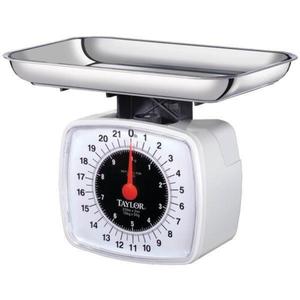 Taylor Analog Kitchen Scale Mechanical Food Scale, 22 lb Capacity, Multicolor