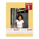 11x14 Mat Bevel Cut for 8x10 Photos - Acid Free Chamois Yellow Precut Matboard - for Pictures, Photos, Framing - 4-ply Thickness