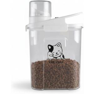 4.4Qt Cat Food Storage Container|Airtight Pet Food Storage Container|Hold Up to 4 lbs Dog Food Container|Portable for Travel| for Dog&Cat,Bird and other Pet Food Storage Bin|BPA Free