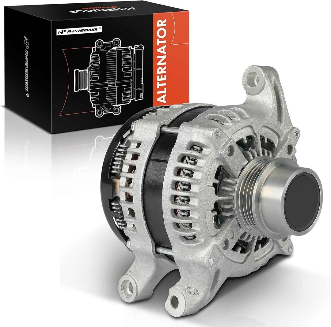 A-Premium Alternator, 12V 200A 4-Groove Clutch Pulley Clockwise | Compatible with Ford Explorer 2013-2019, Fusion 2013-2020, Edge 2015-2018/20-23, Taurus 13-17 & Lincoln MKZ 13-20, MKC, MKT