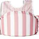 Sisterly Market Stripe Toddler Swim Vest, U.S. Coast Guard Approved Life Jacket, Learn-to-Swim Flotation Aid for Boys & Girls, Pool, Lake & Beach (Pink Stripe)