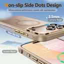 Mist-Armor Designed for iPhone 17 Pro Max Case, [Fit for Mag Safe] [Non-Slip Edge] Military Grade Protective Bumper Silicone Matte Phone Case Cover for iPhone 17 Promax 6.9" Men Women, Gold