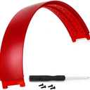 Studio3-Red Earpad Replacement (Red, Faux Leather, 2 Pack) for Headphones