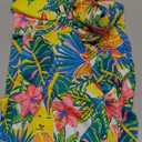 UOUA Hawaiian Dresses Women Plus Size Luau Party Sundress Summer Maxi Tropical Boho Beach Dress (White Leopard) XL
